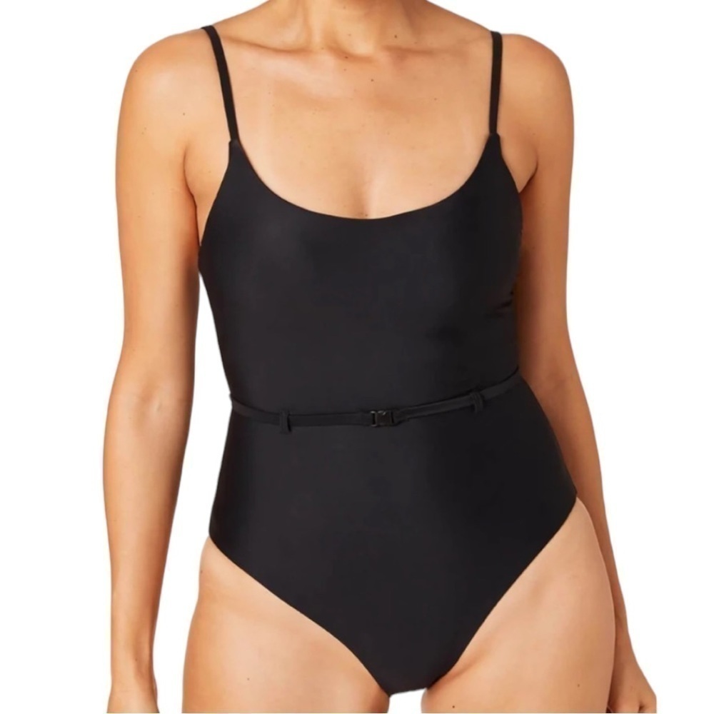 Andie The Riviera‎ Belted Medium Black Classic One Piece Swimsuit